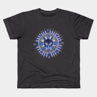 blue cat mandala Kids T-Shirt